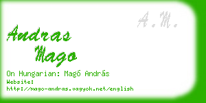 andras mago business card
